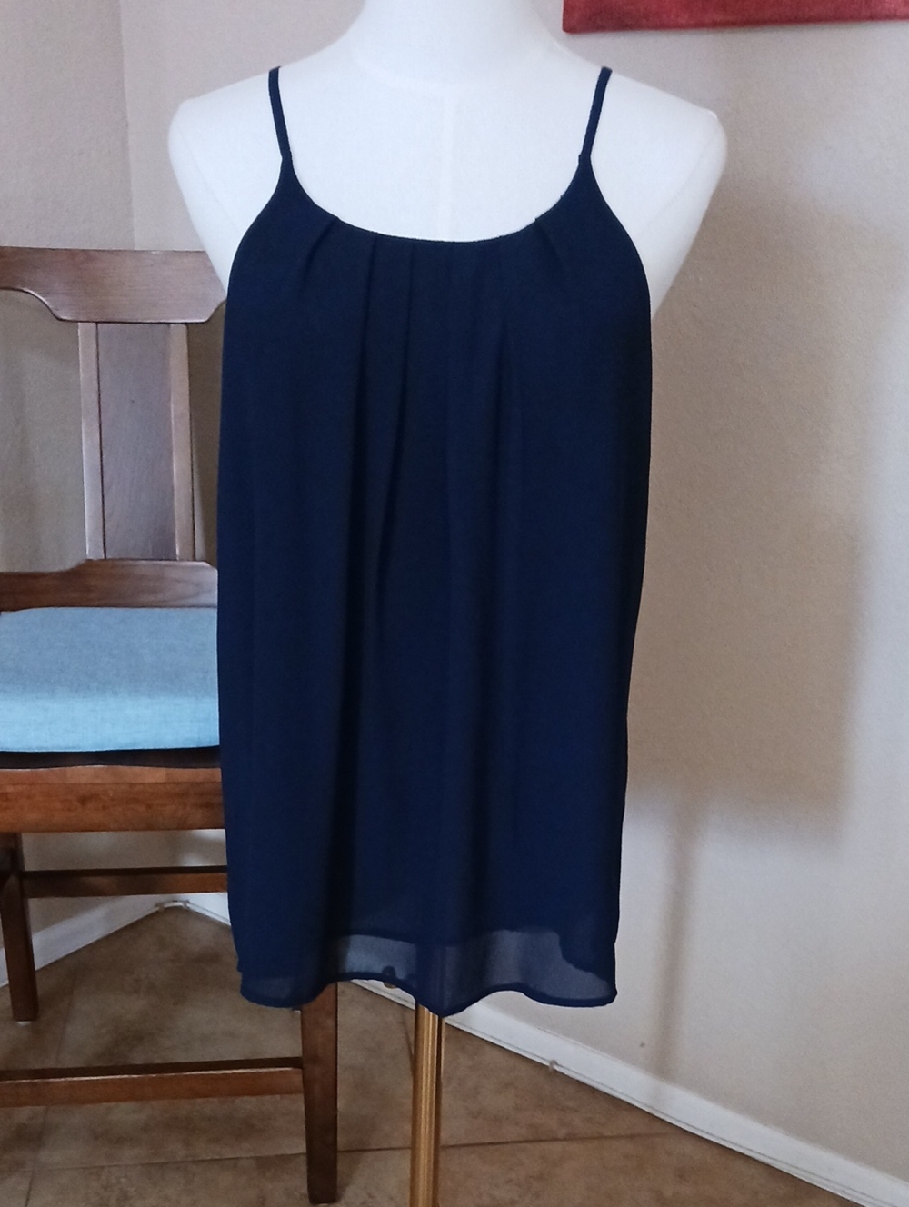 DNA Couture- Luxurious Navy Sleeveless Tank